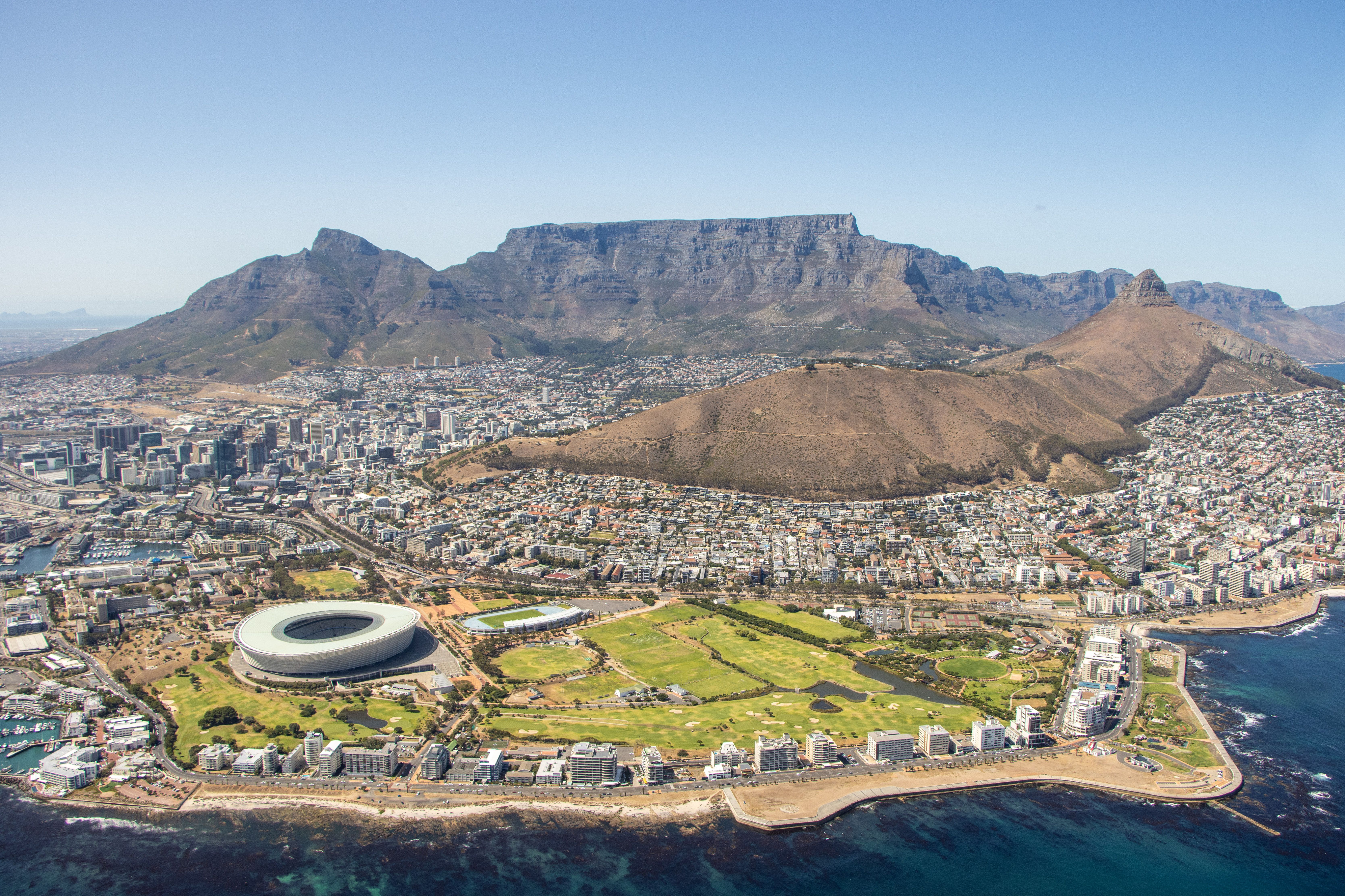 Table Mountain above Cape Town and the Atlantic seaboard